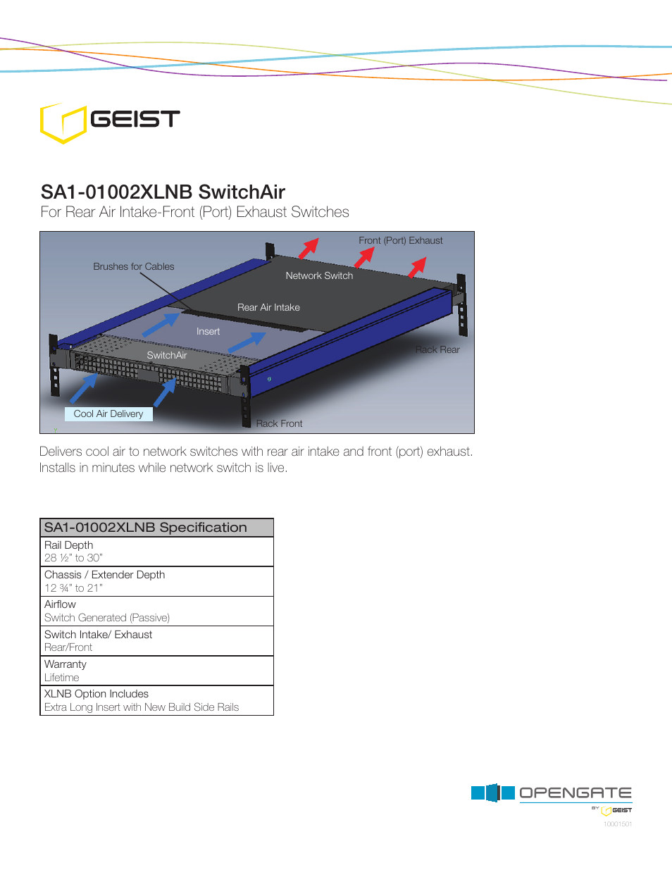 Geist SA1-01002XLNB User Manual | 2 pages