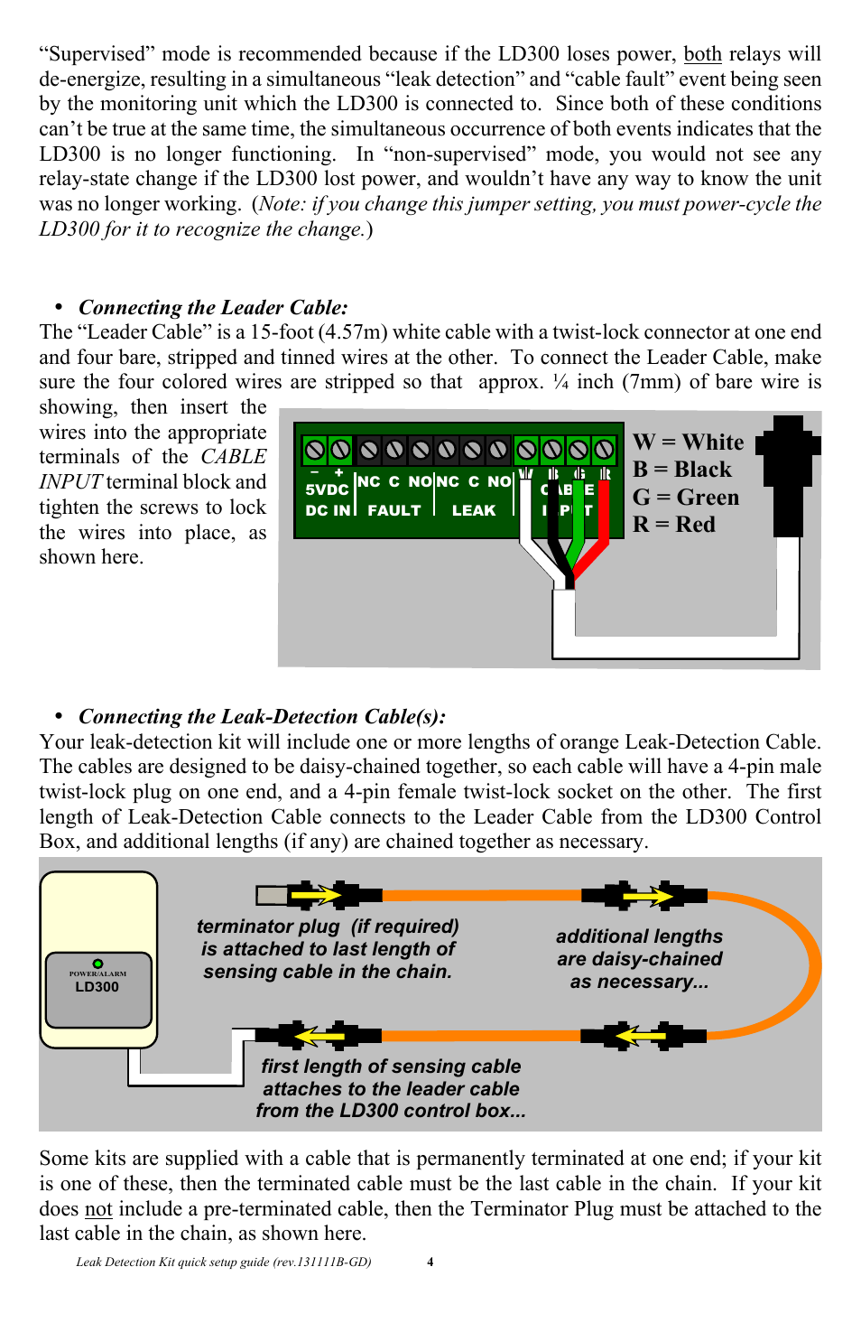 W = white b = black g = green r = red | Geist Leak Detection Kit User Manual | Page 4 / 8