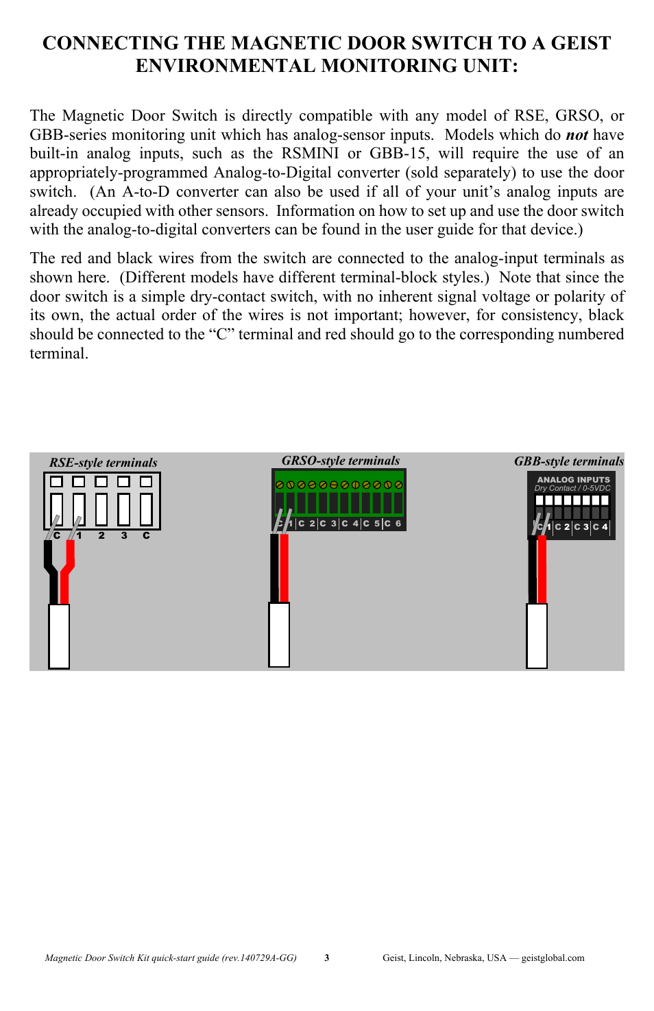 Geist Magnetic Door Switch Kit User Manual | Page 3 / 4