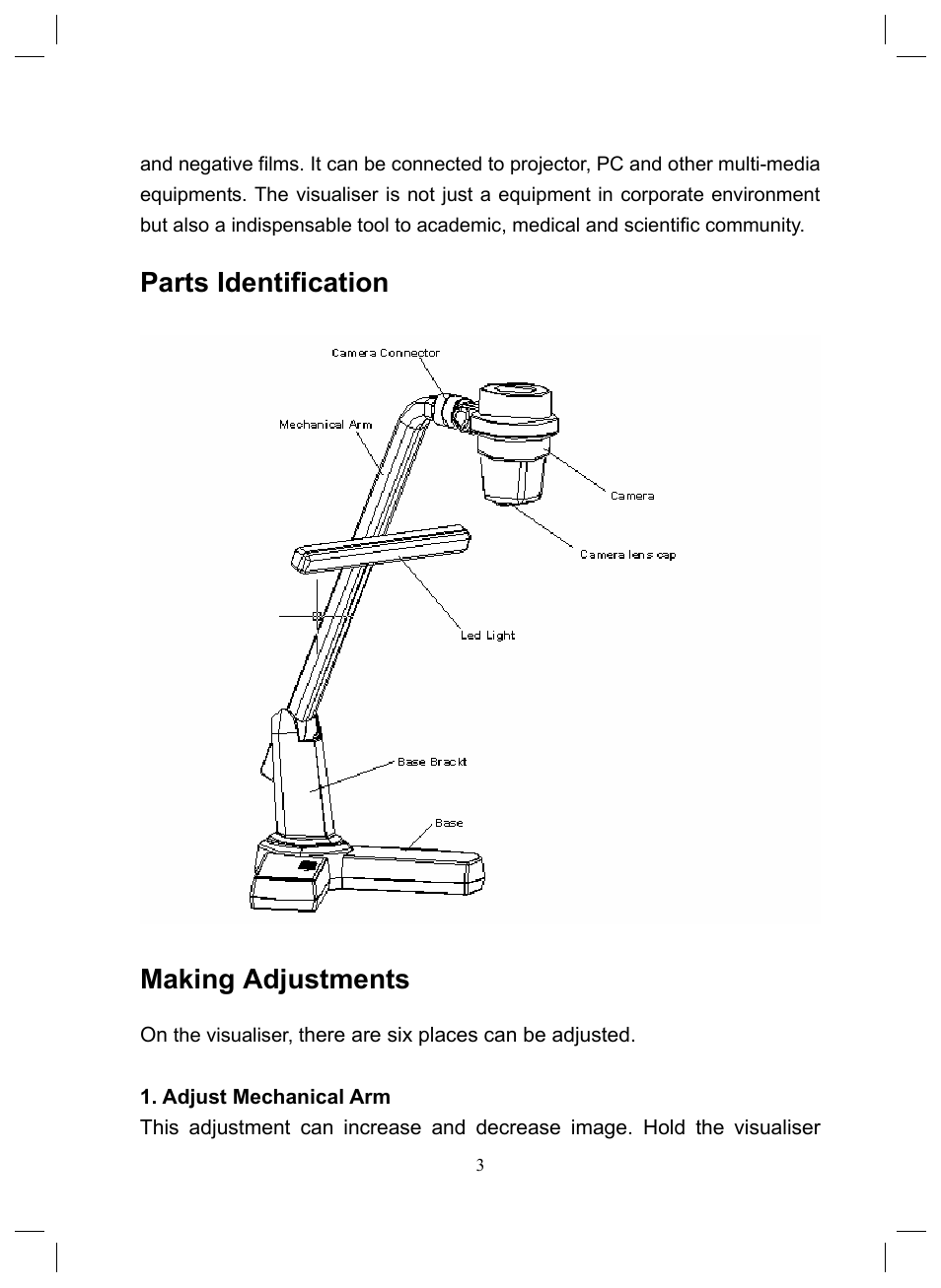 Parts identification making adjustments | Genee World GGV-150 User Manual | Page 4 / 16