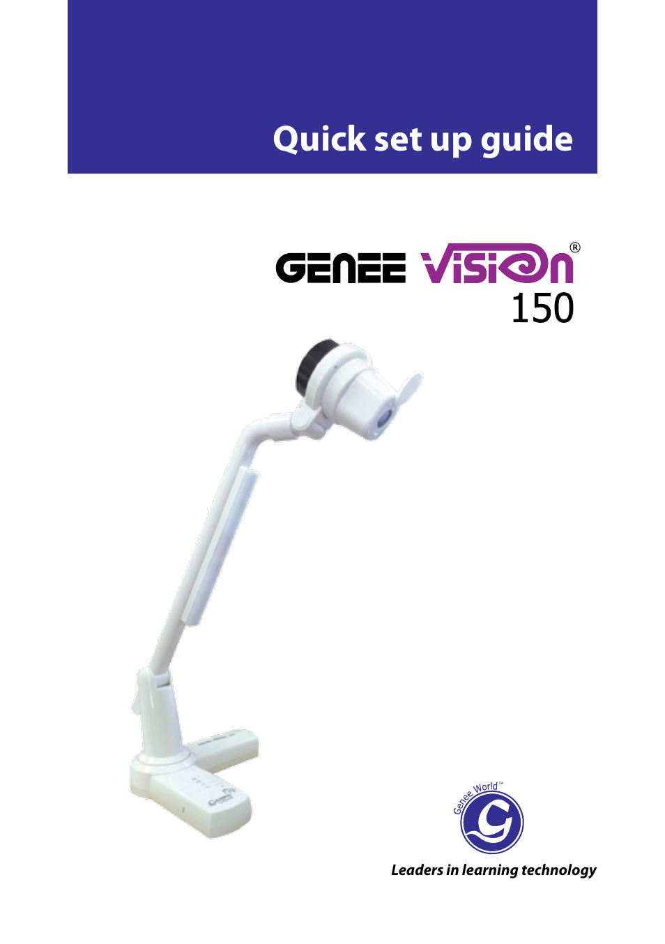 Genee World GV-150 Quick Start User Manual | 12 pages