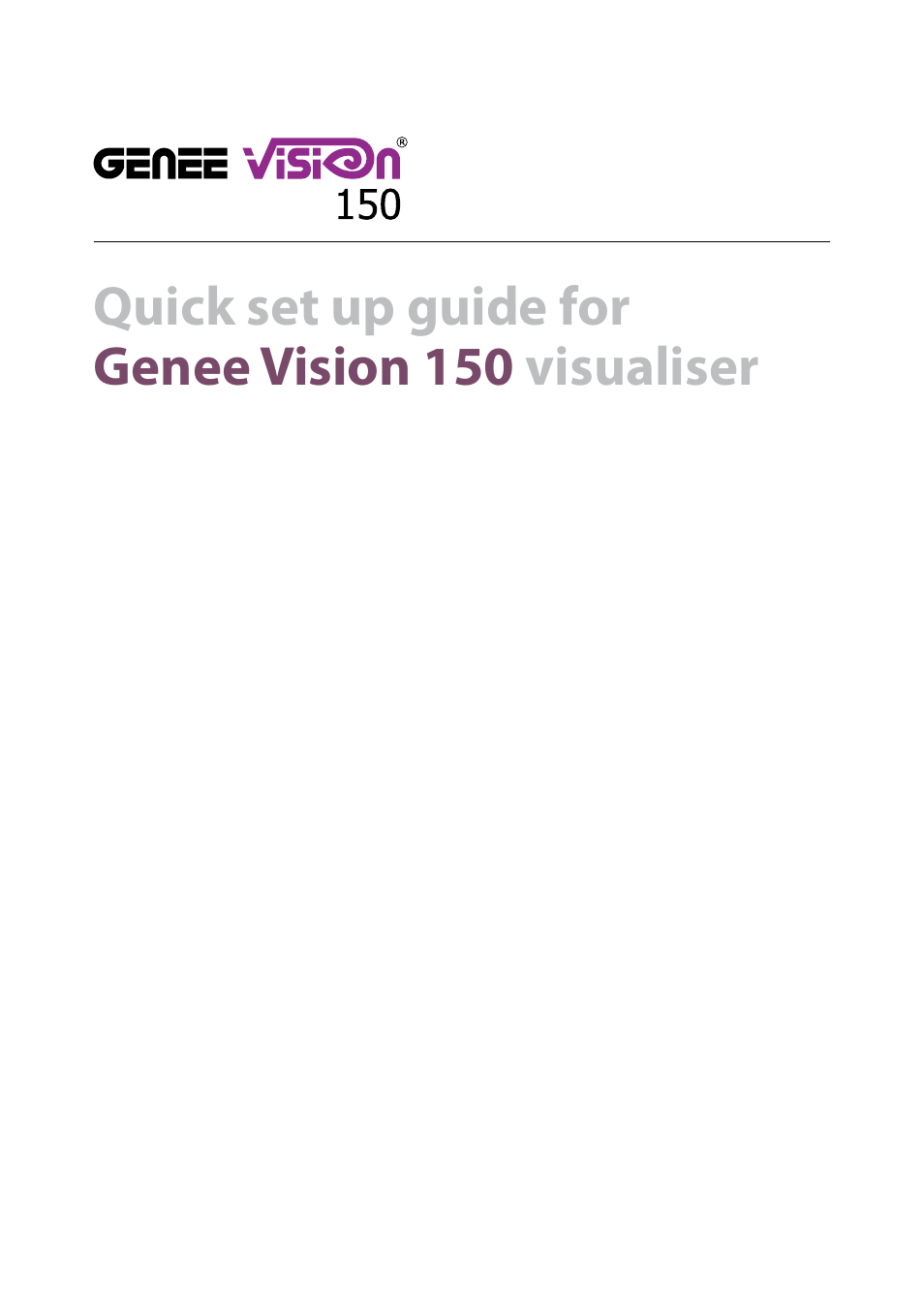 Genee World GV-150 Quick Start User Manual | Page 2 / 12