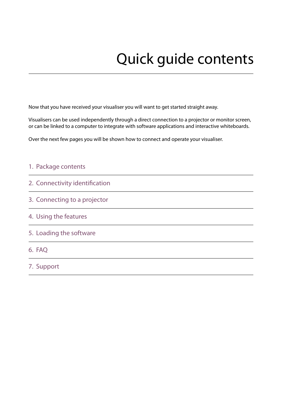 Quick guide contents | Genee World GV-150 Quick Start User Manual | Page 3 / 12