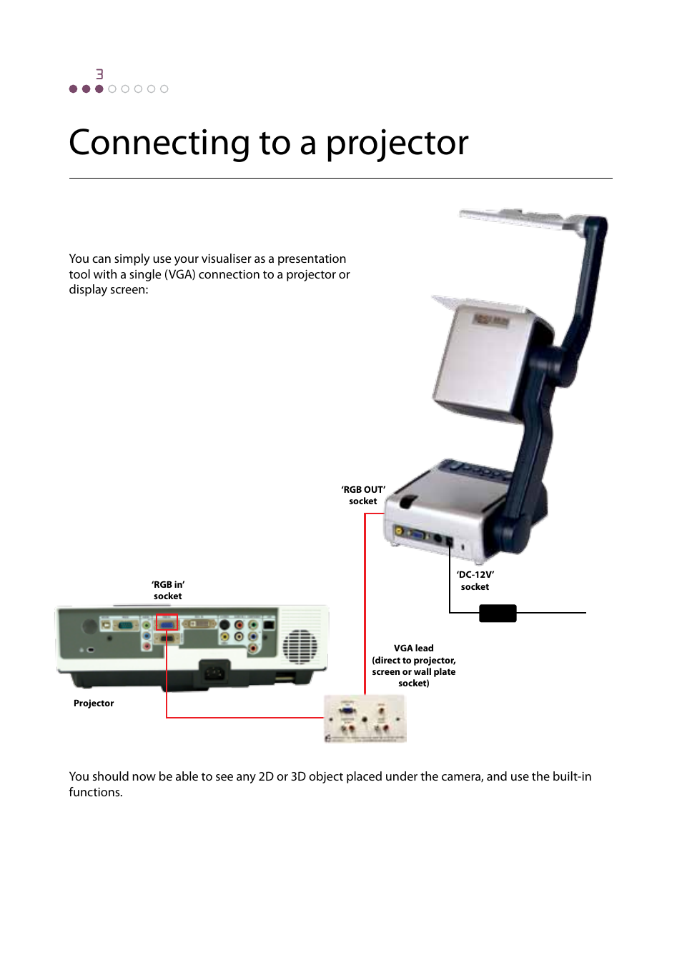 Connecting to a projector | Genee World GV-2100 Quick Start User Manual | Page 6 / 12