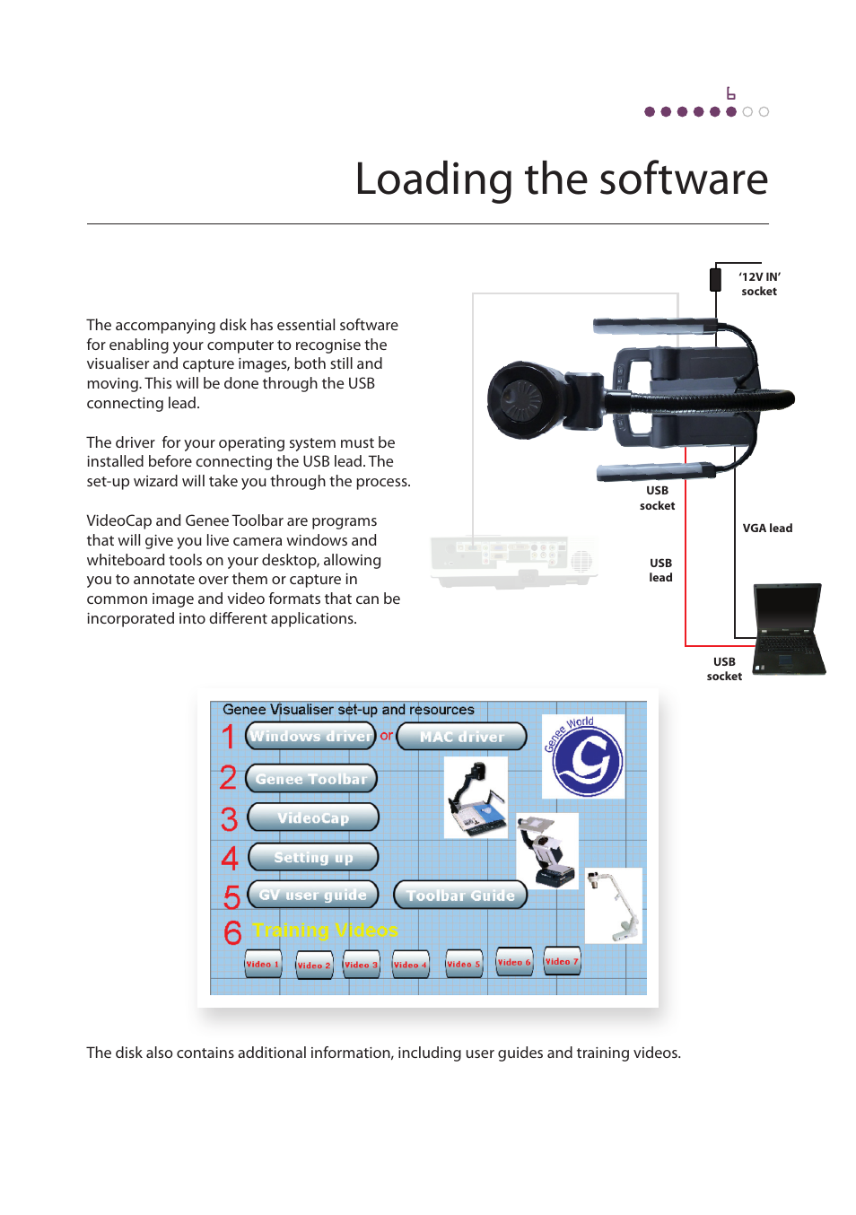 Loading the software | Genee World GV-3100 User Manual | Page 9 / 12
