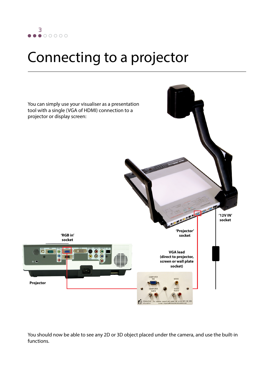 Connecting to a projector | Genee World GV-34100HD User Manual | Page 6 / 12