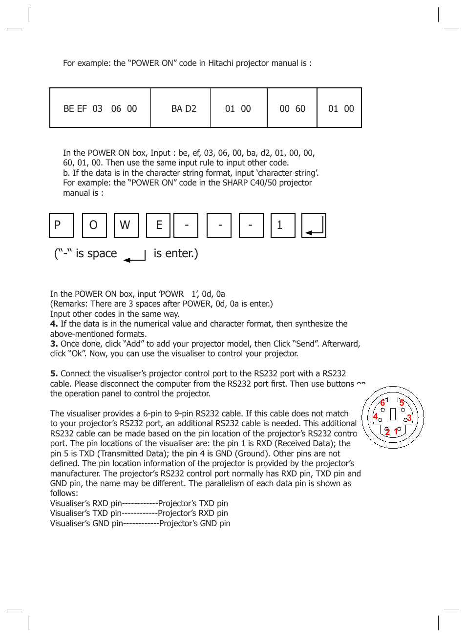 Po w e (“-“ is space is enter.) | Genee World GV-6100 User Manual | Page 18 / 24