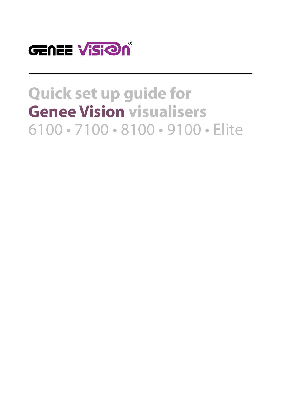 Genee World GV-6100 Quick Start User Manual | Page 2 / 12