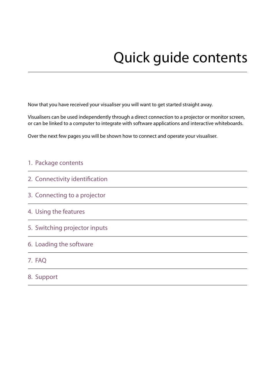 Quick guide contents | Genee World GV-6100 Quick Start User Manual | Page 3 / 12
