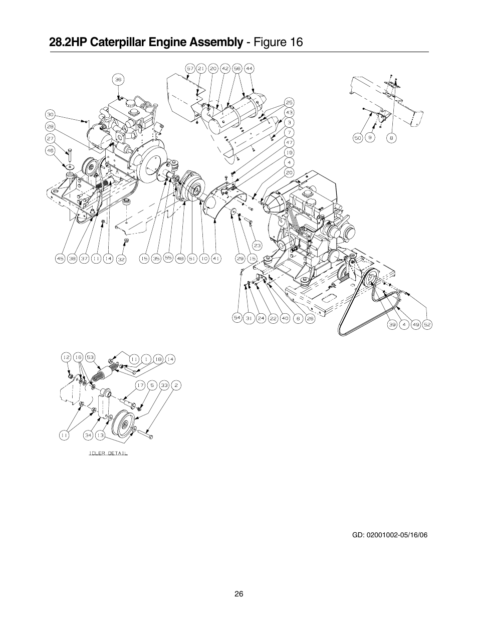 2hp caterpillar engine assembly - figure 16 | Cub Cadet 53AB5JEZ750 User Manual | Page 26 / 36