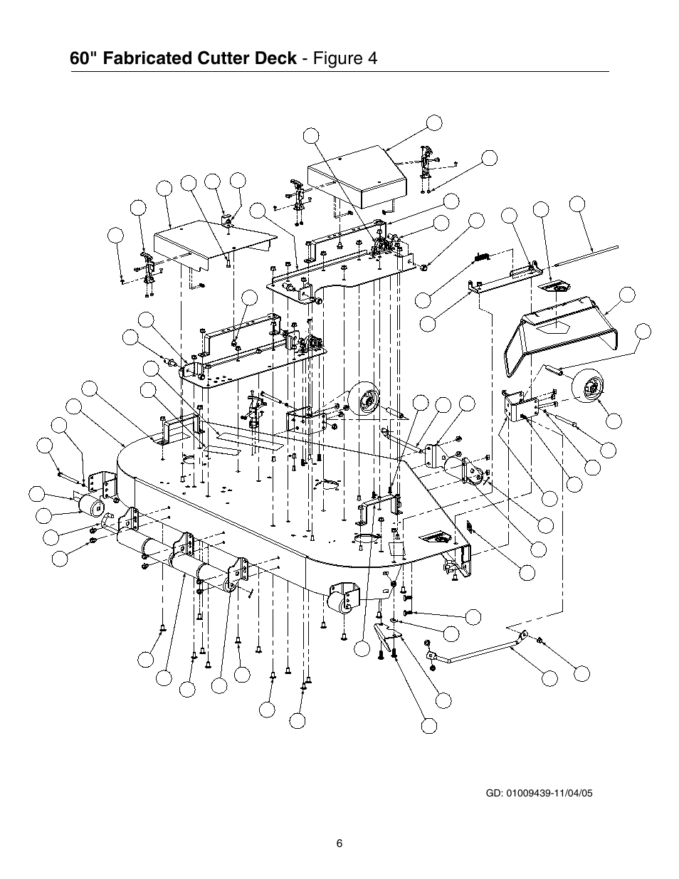 60" fabricated cutter deck - figure 4 | Cub Cadet 53AB5JEZ750 User Manual | Page 6 / 36