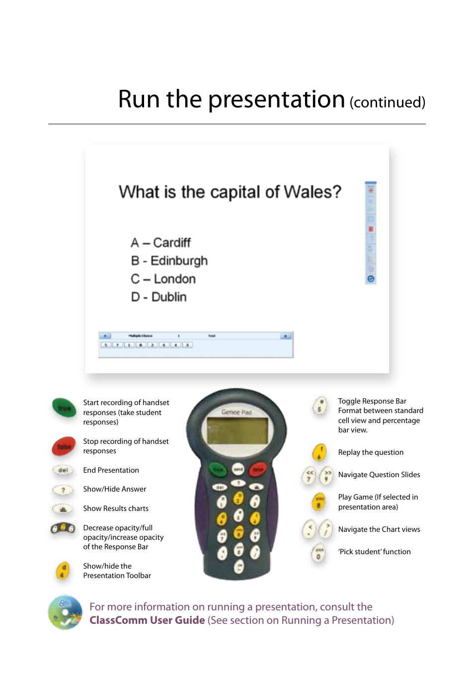 Run the presentation, Continued) | Genee World Genee Pad User Manual | Page 13 / 20