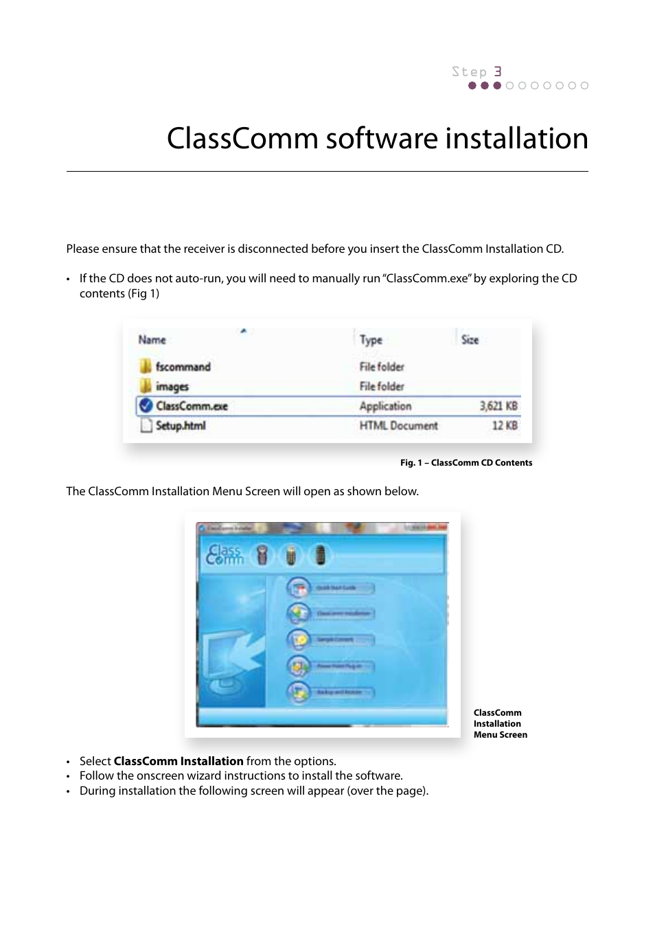 Classcomm software installation | Genee World Genee Pad User Manual | Page 5 / 20