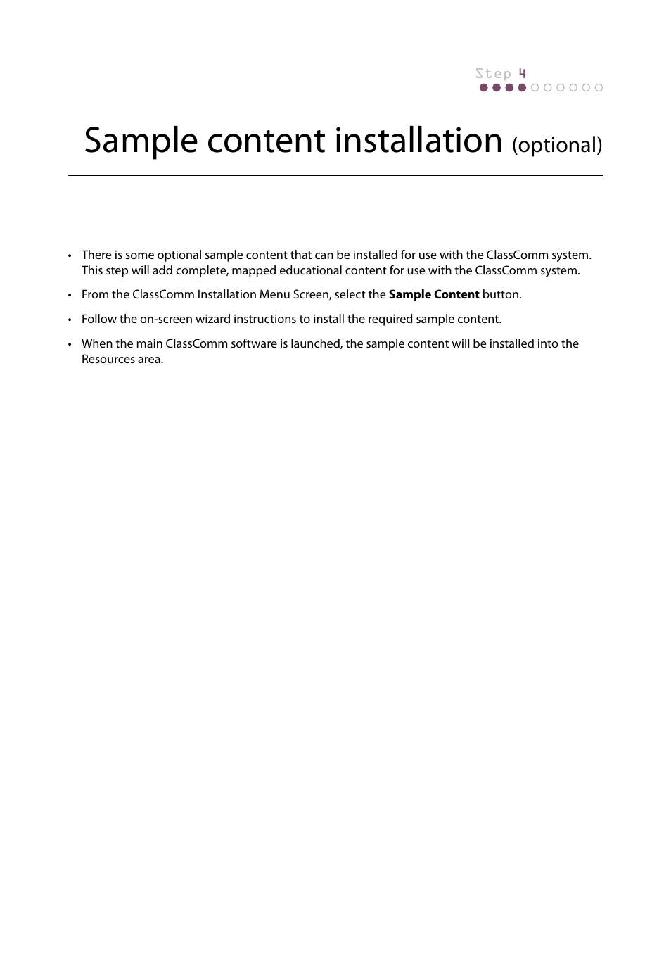Sample content installation, Optional) | Genee World Genee Pad User Manual | Page 7 / 20