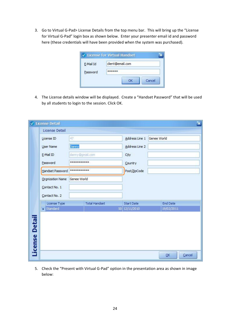 Genee World Virtual G Pad User Manual | Page 24 / 42