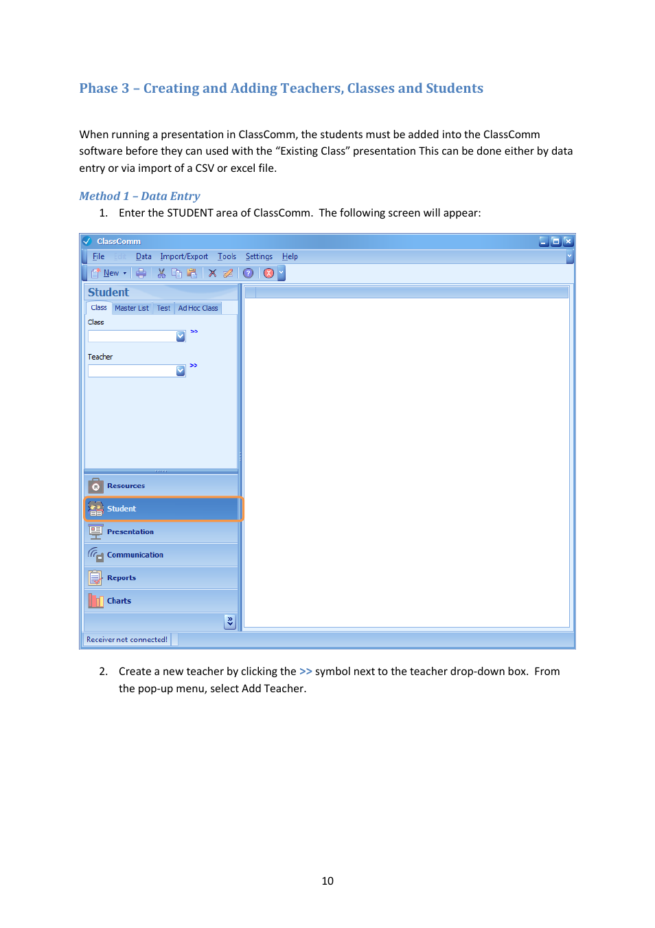 Method 1 – data entry | Genee World ClassComm User Manual | Page 10 / 112