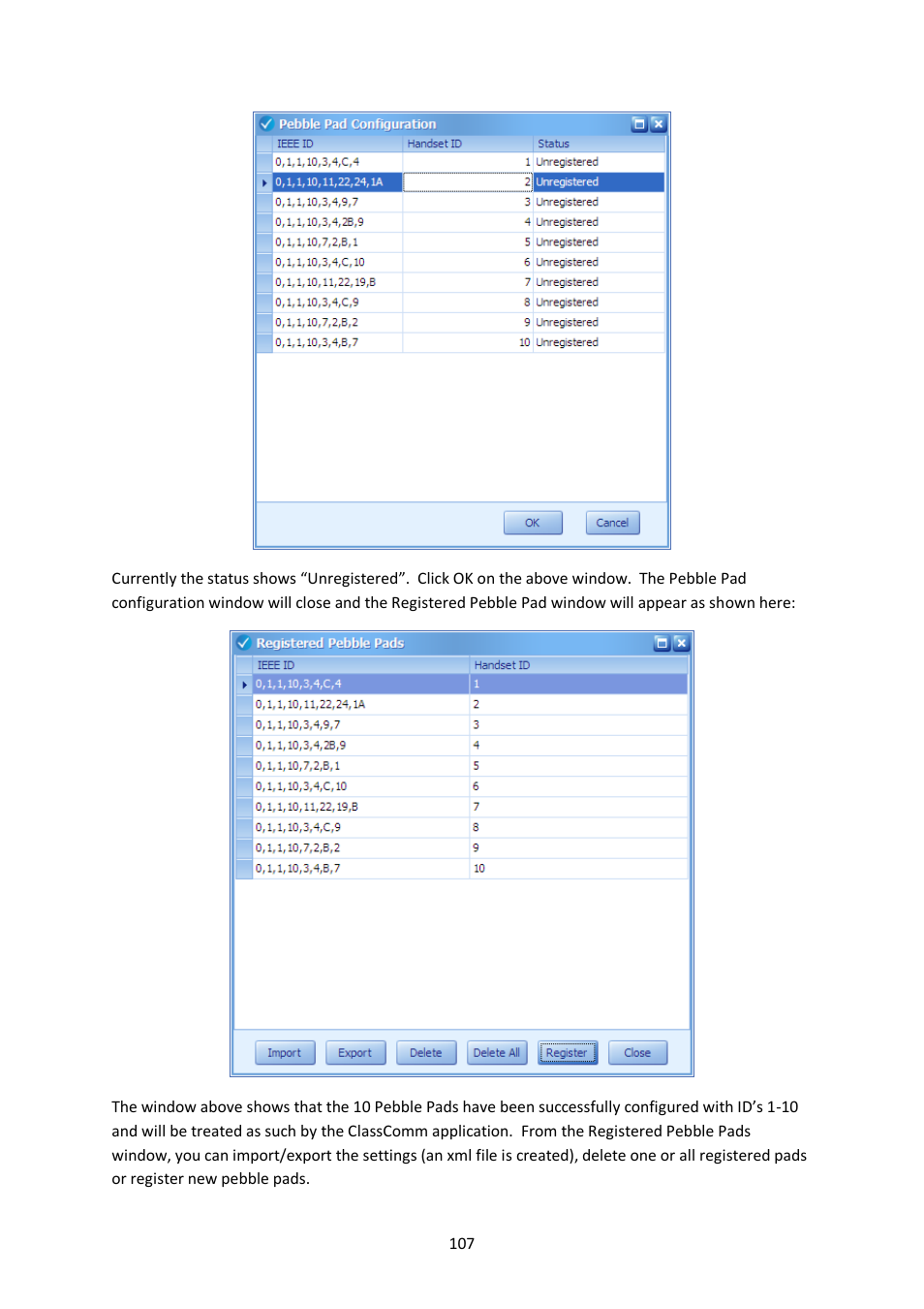 Genee World ClassComm User Manual | Page 107 / 112