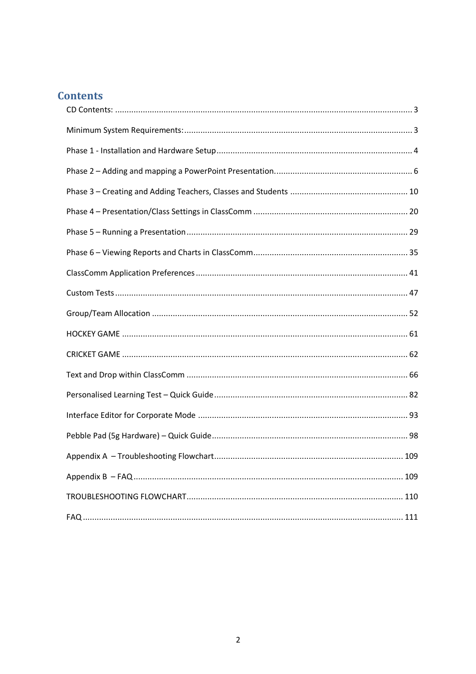 Genee World ClassComm User Manual | Page 2 / 112
