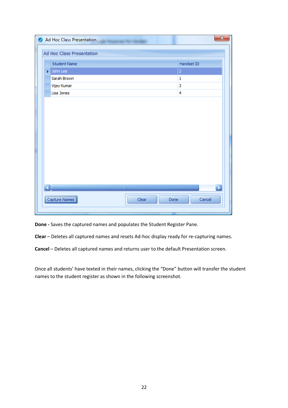 Genee World ClassComm User Manual | Page 22 / 112