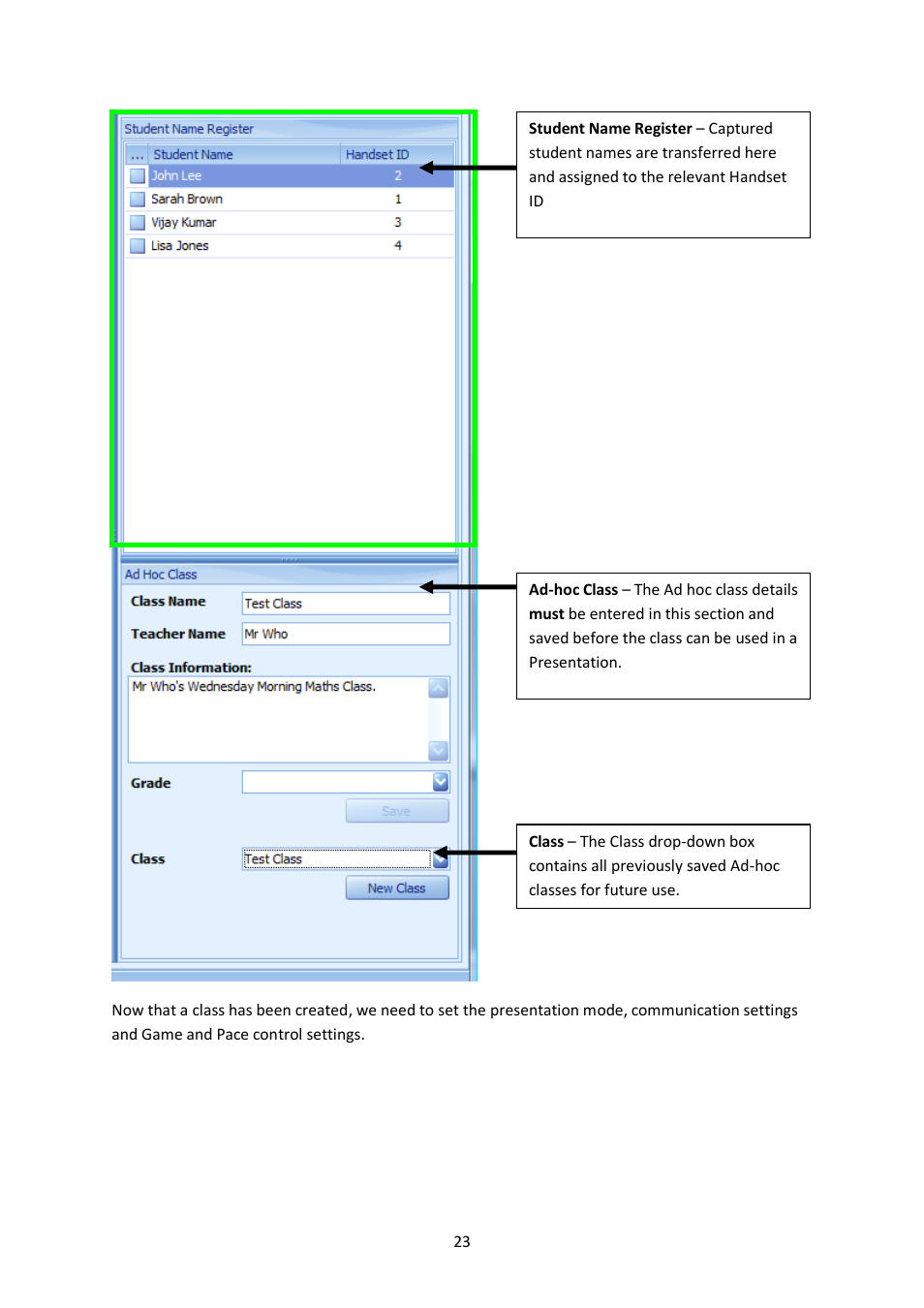 Genee World ClassComm User Manual | Page 23 / 112
