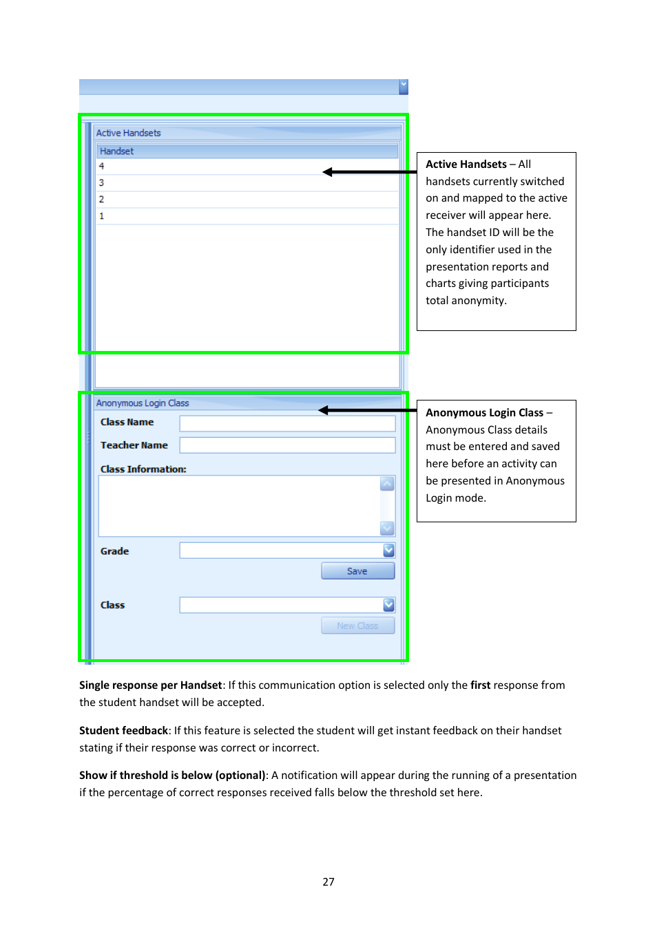 Genee World ClassComm User Manual | Page 27 / 112