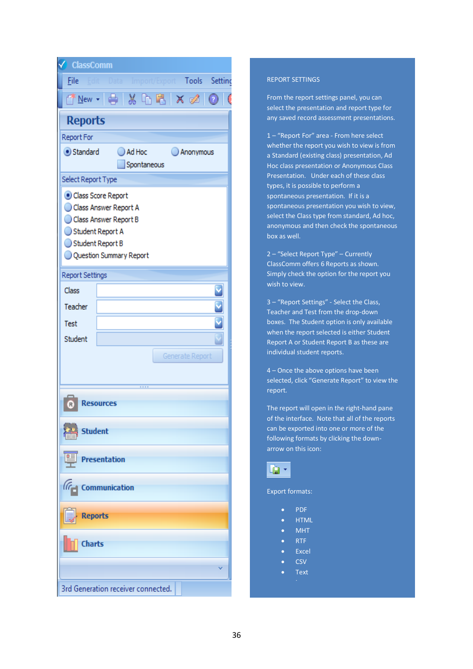 Genee World ClassComm User Manual | Page 36 / 112