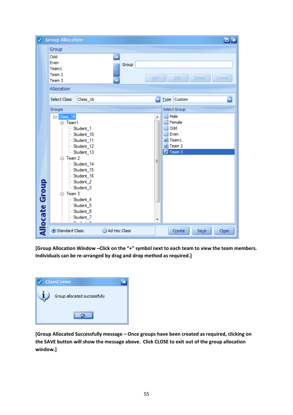 Genee World ClassComm User Manual | Page 55 / 112