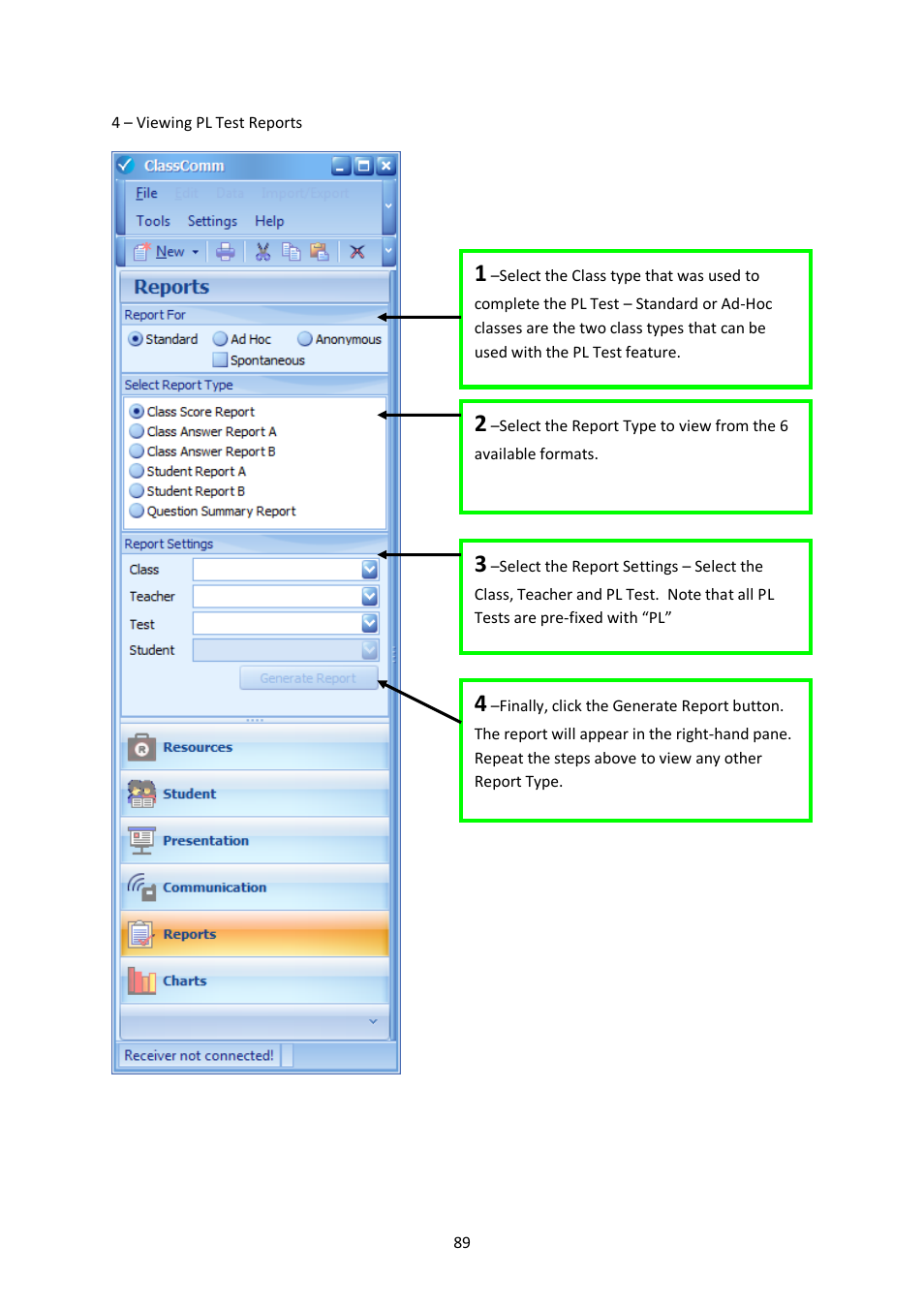 Genee World ClassComm User Manual | Page 89 / 112