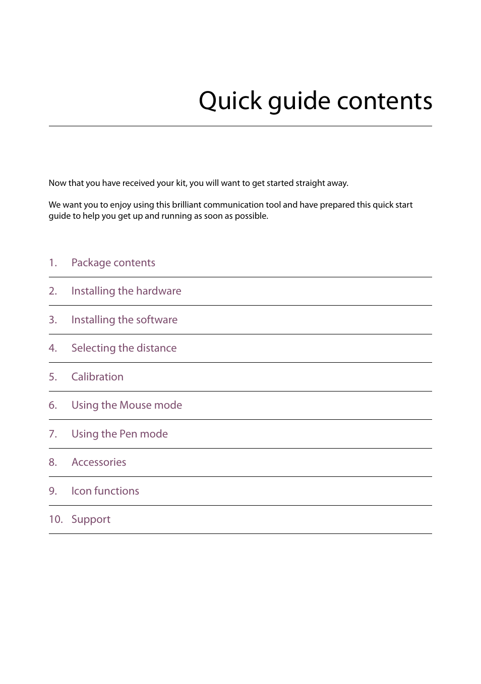 Quick guide contents | Genee World Genee Link User Manual | Page 3 / 16