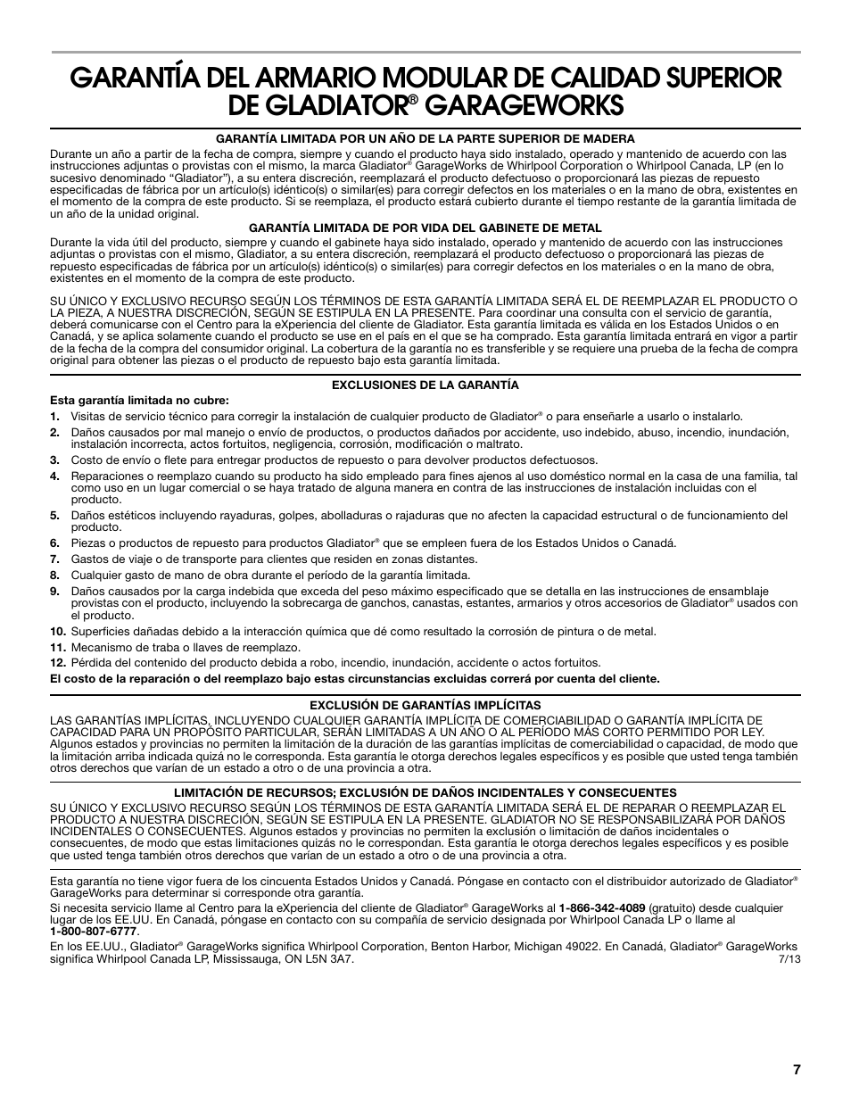 Garageworks | Gladiator GAGB262DBG Starter Series 2-Door Modular GearBox User Manual | Page 7 / 12
