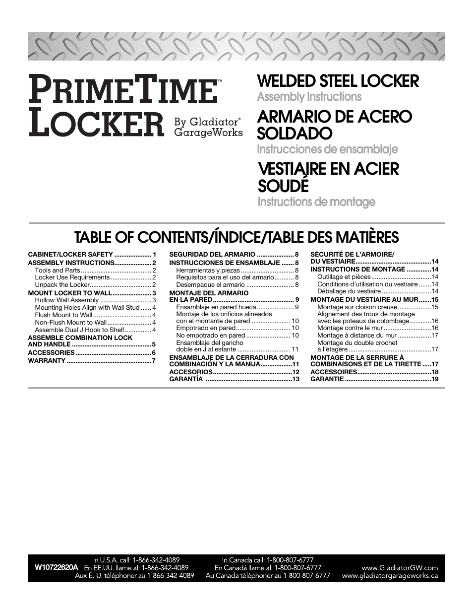 Gladiator GASL1TAMDG Licensed Collegiate PrimeTime Locker User Manual | 20 pages