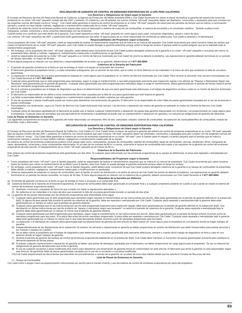 Cub Cadet HB425 User Manual | Page 25 / 28
