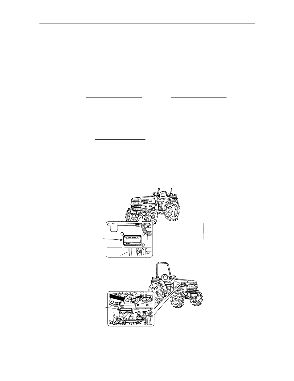 Recording model and serial number information, Tractor model plate engine serial no | Cub Cadet 8354 User Manual | Page 3 / 56