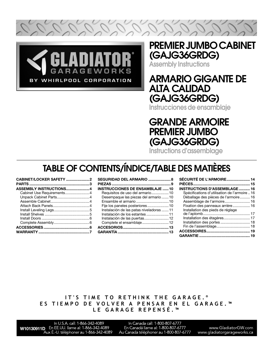 Gladiator GAJG36GRDG All-Season GearCloset User Manual | 20 pages