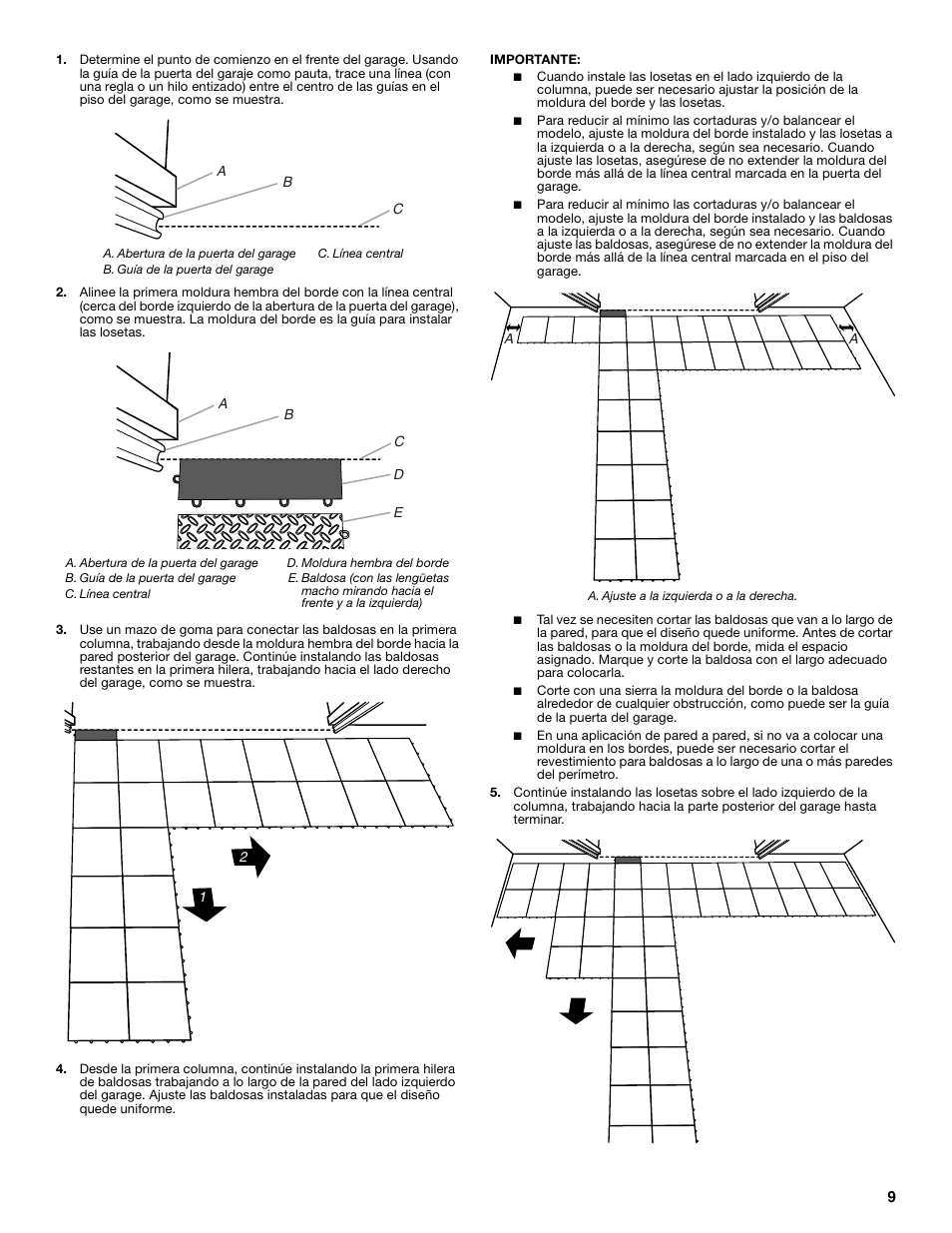 Gladiator GAFP32CBZM New Gladiator Floor Pack User Manual | Page 9 / 20
