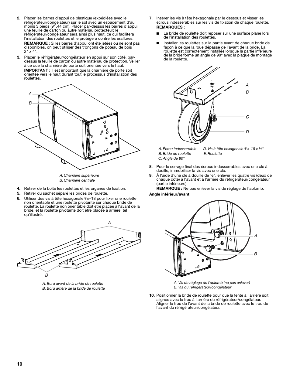 Gladiator GARF19XXYK Gladiator Chillerator Garage Refrigerator Installation Instruction User Manual | Page 10 / 12