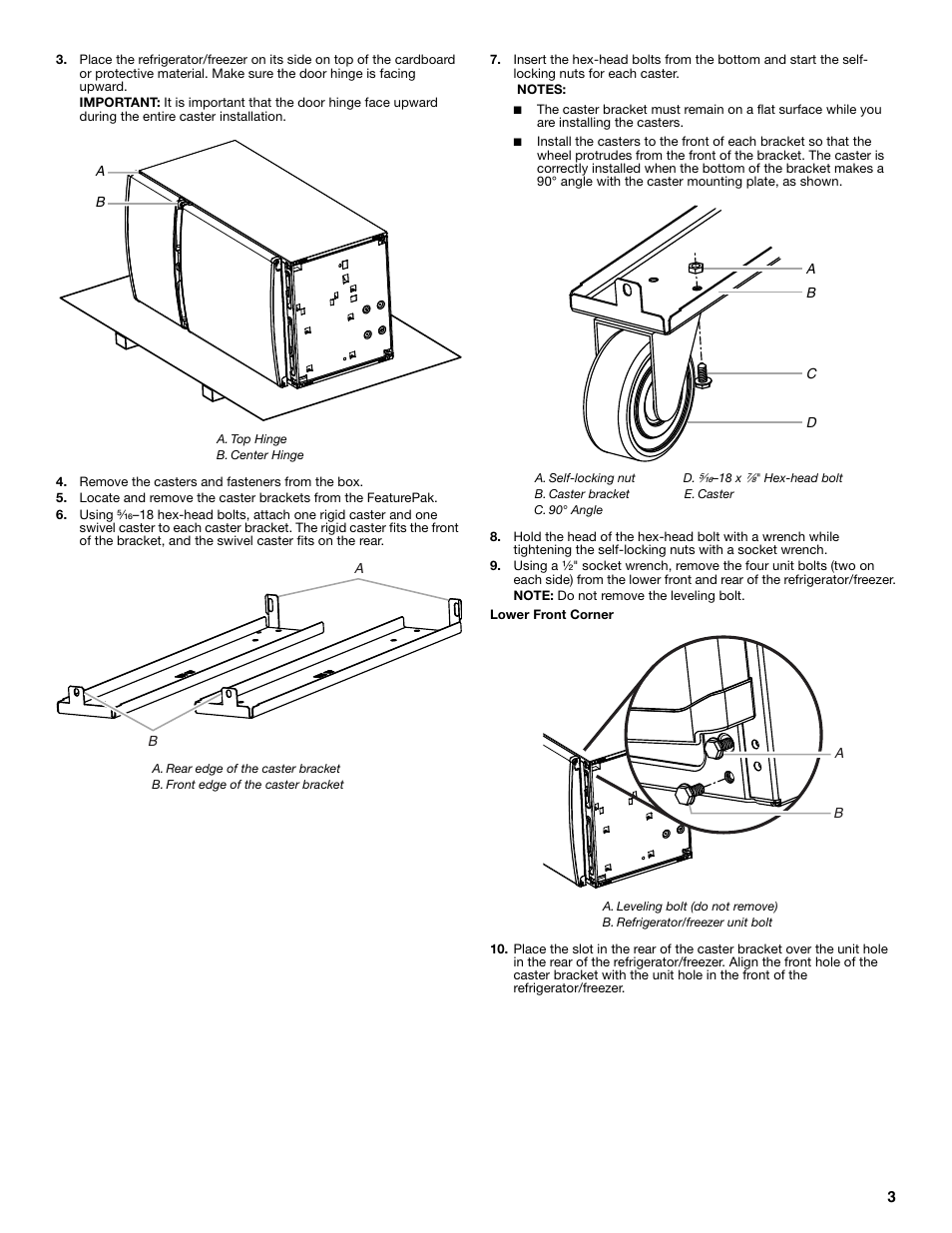 Gladiator GARF19XXYK Gladiator Chillerator Garage Refrigerator Installation Instruction User Manual | Page 3 / 12