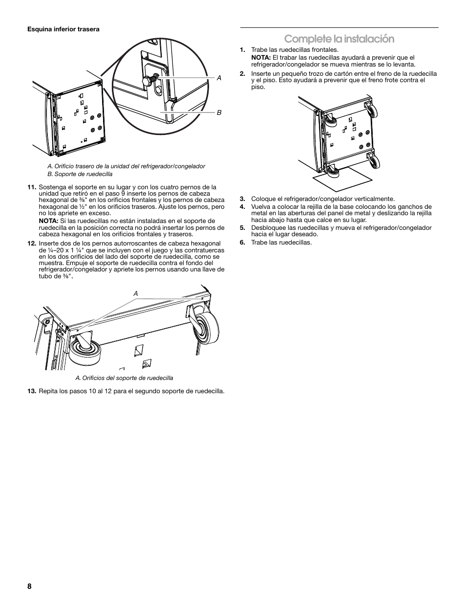 Complete la instalación | Gladiator GARF19XXYK Gladiator Chillerator Garage Refrigerator Installation Instruction User Manual | Page 8 / 12