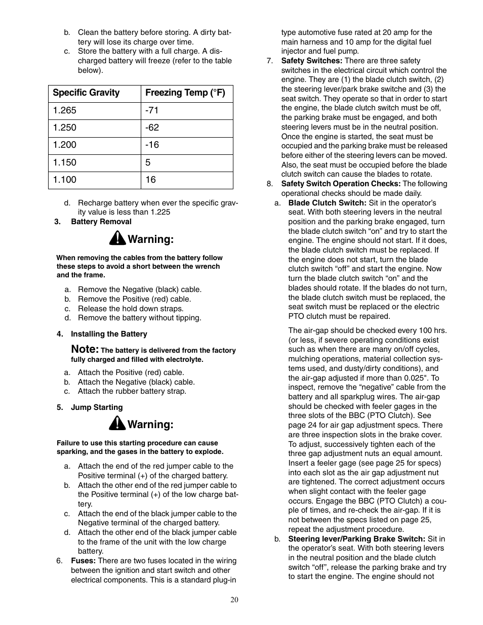 Warning | Cub Cadet 53AJ8CTX750 User Manual | Page 20 / 32