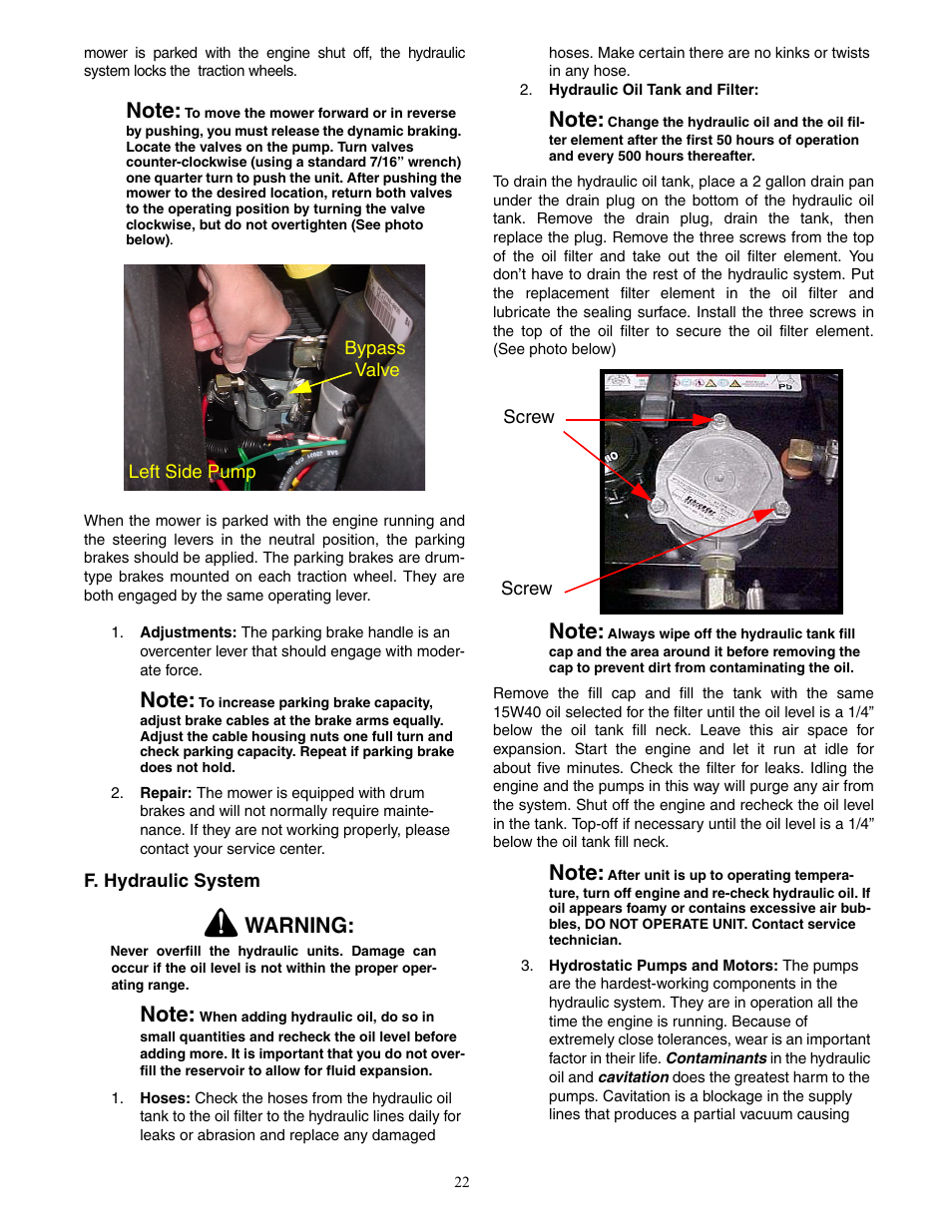Warning | Cub Cadet 53AJ8CTX750 User Manual | Page 22 / 32
