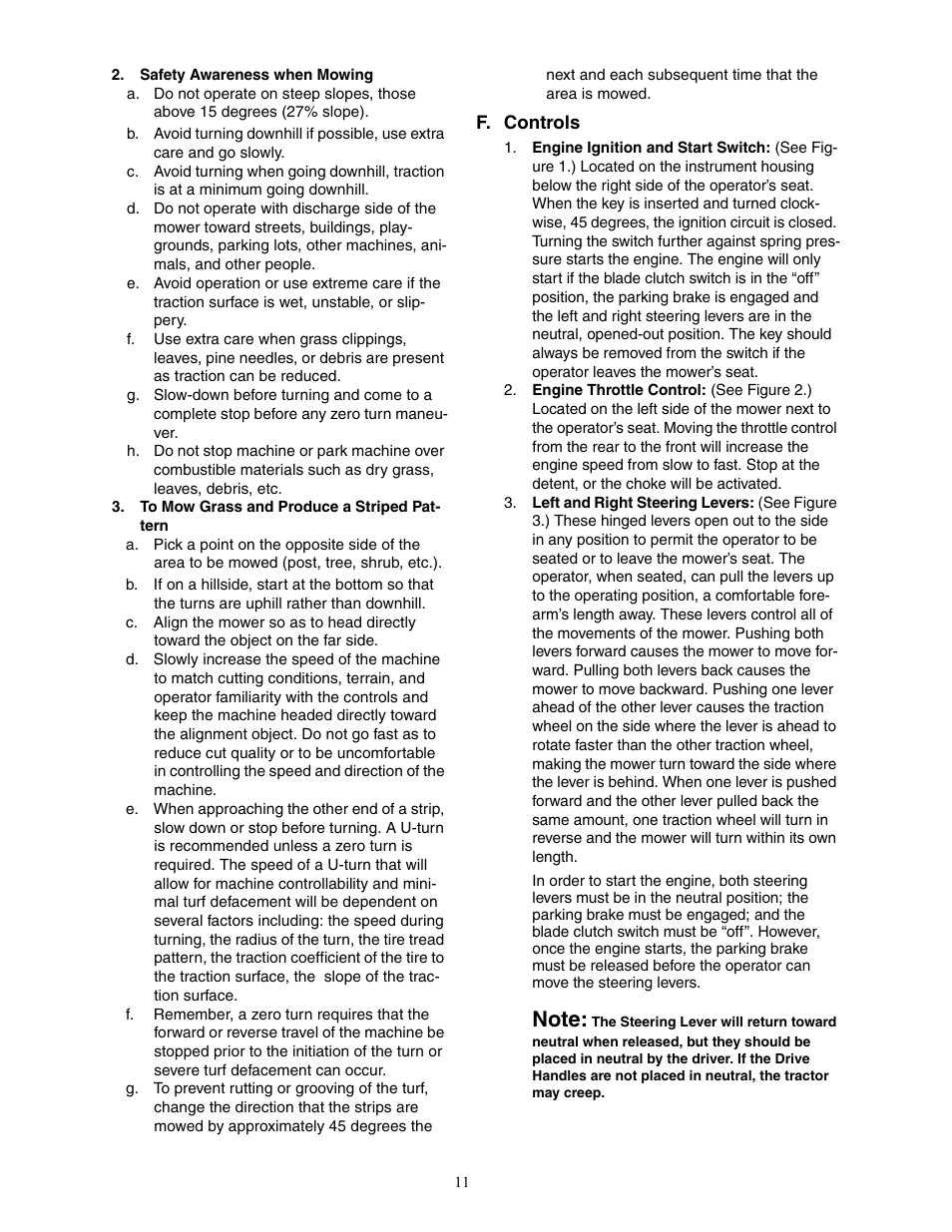 Cub Cadet 20HP ENFORCER 44  EN User Manual | Page 11 / 32