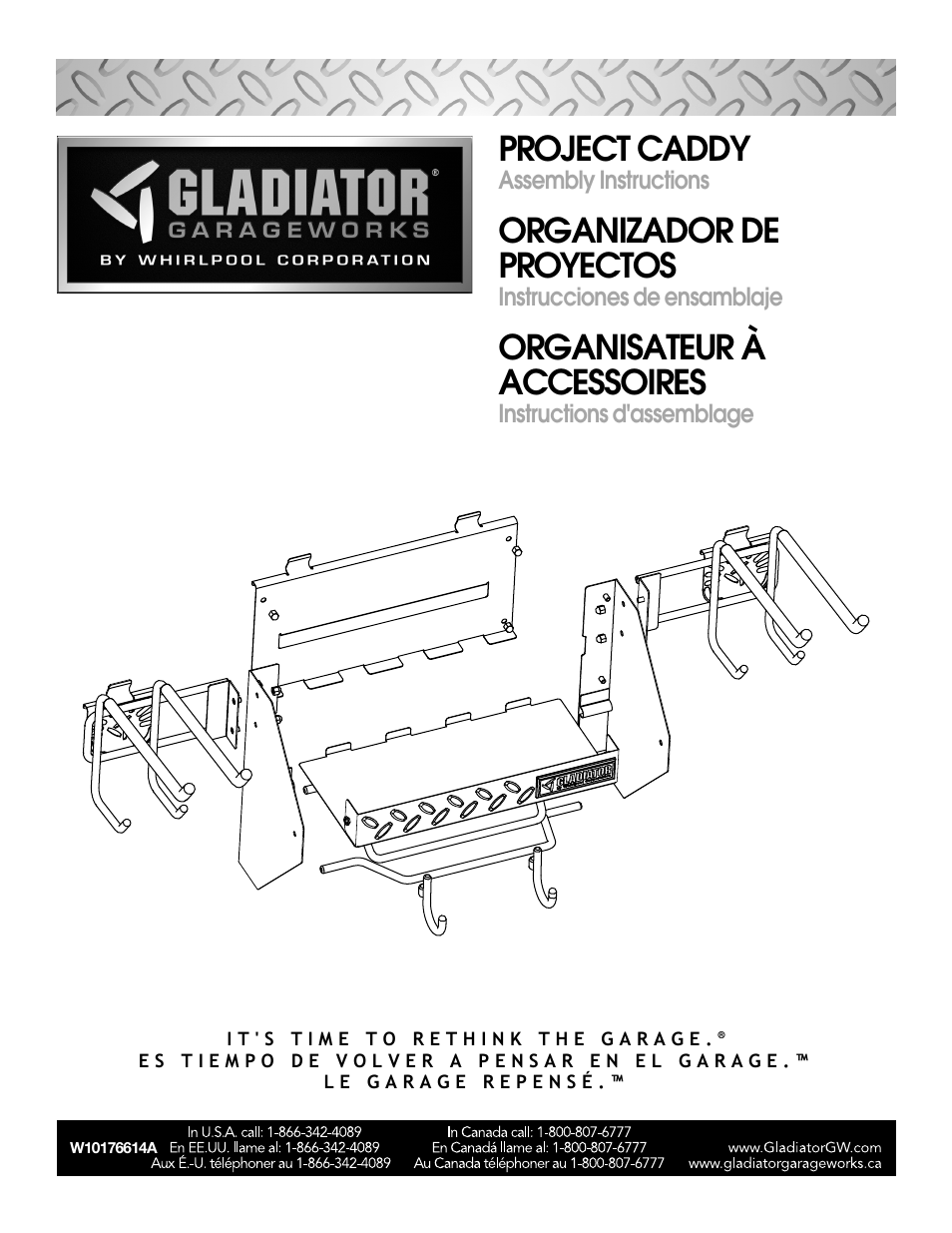 Gladiator GAWUXXPTTG Project Caddy User Manual | 8 pages