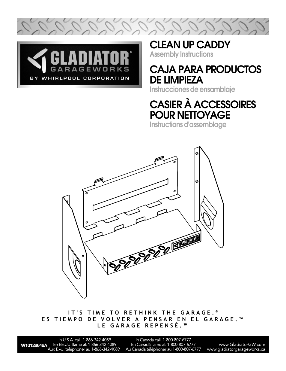 Gladiator GAWU12CCTG Clean-Up Caddy User Manual | 4 pages