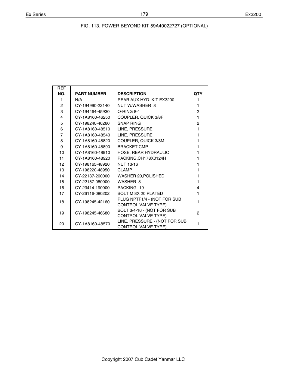 Cub Cadet Ex32002 User Manual | Page 179 / 182