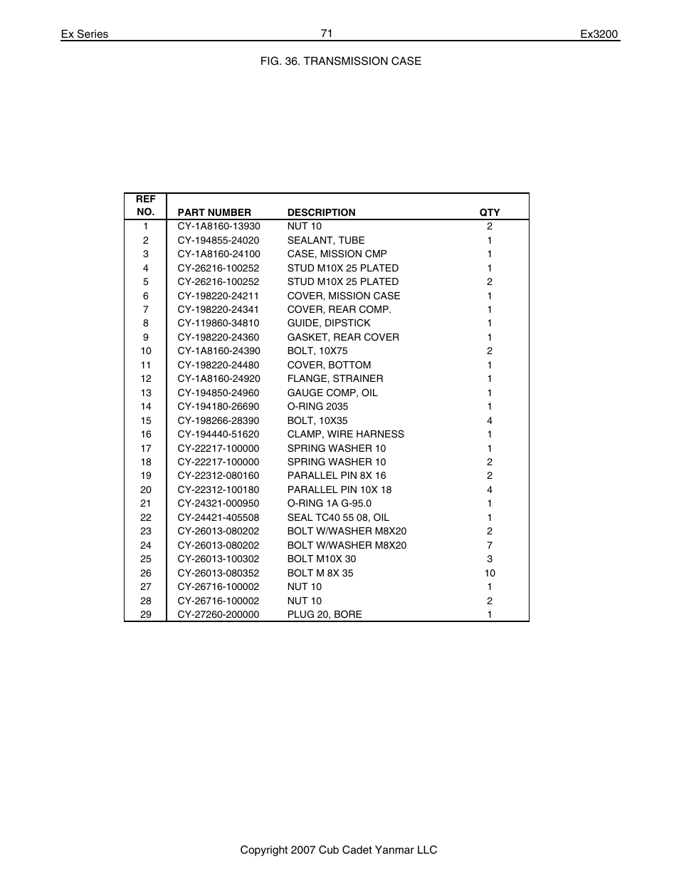 Cub Cadet Ex32002 User Manual | Page 71 / 182