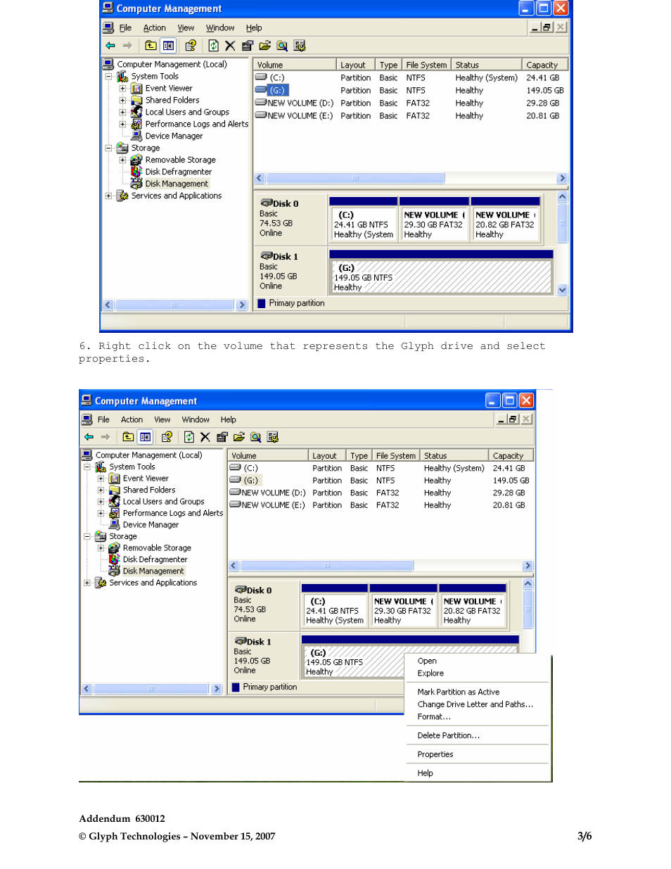 Glyph Write Performance Windows XP User Manual | Page 3 / 6