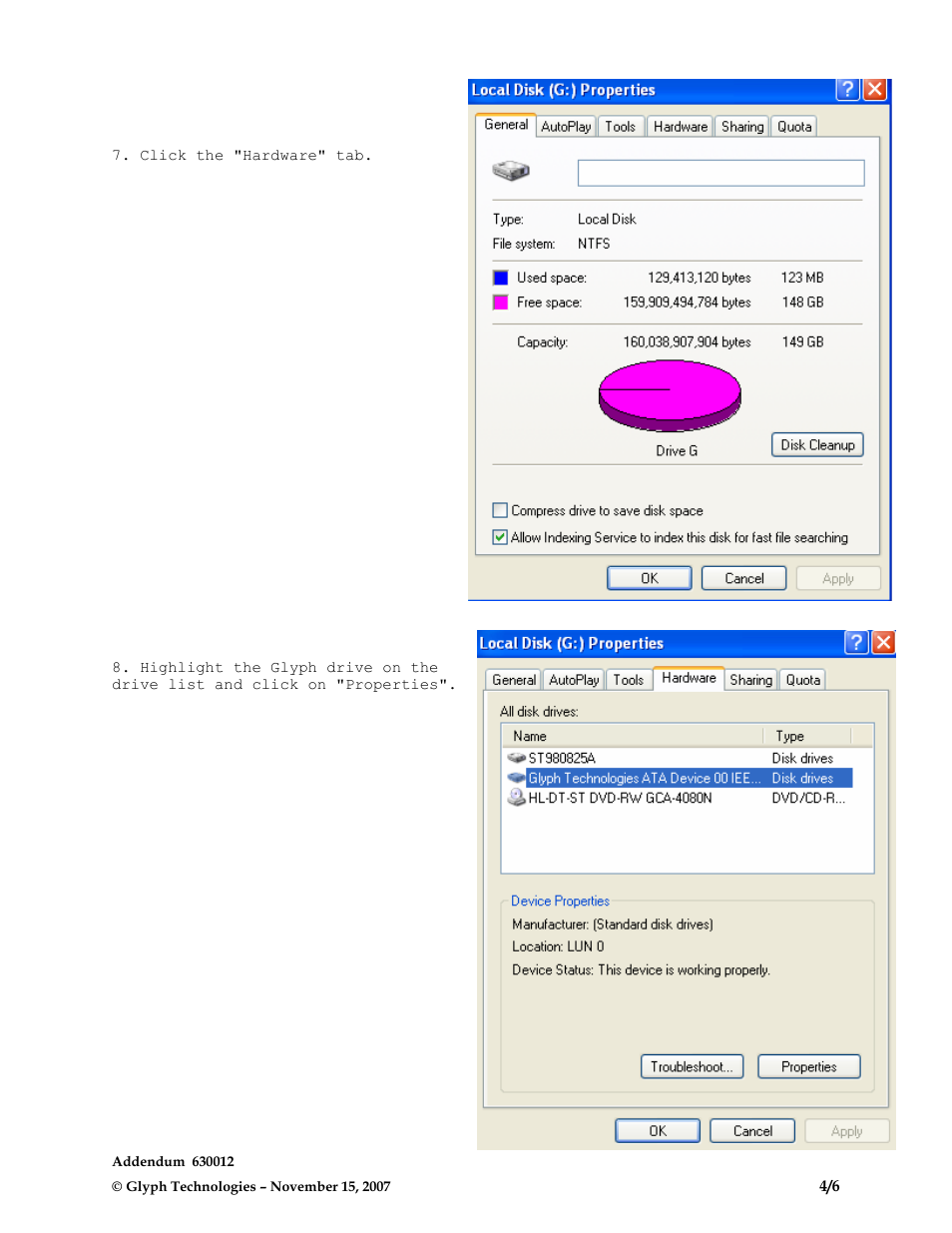 Glyph Write Performance Windows XP User Manual | Page 4 / 6