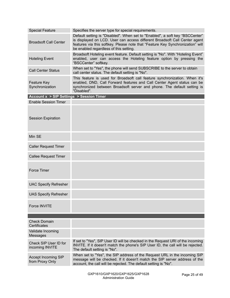 Grandstream GXP1610 Administration Guide User Manual | Page 26 / 50