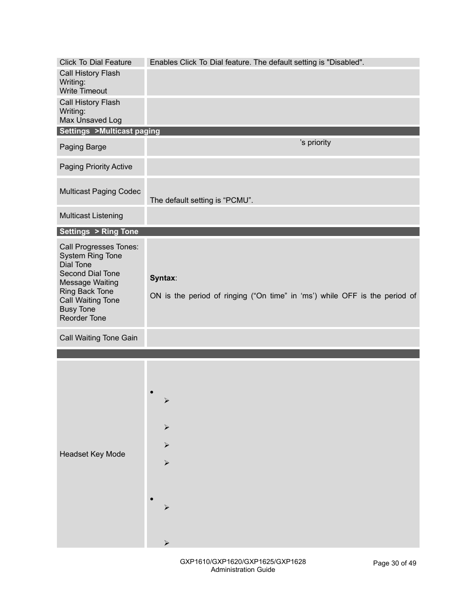 Grandstream GXP1610 Administration Guide User Manual | Page 31 / 50