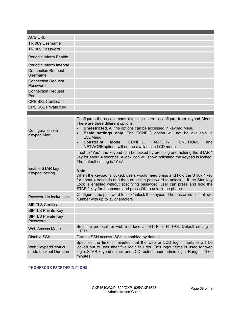 Grandstream GXP1610 Administration Guide User Manual | Page 39 / 50